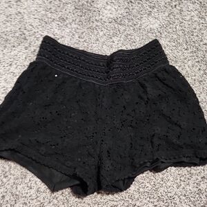 Maurices Black Lace High Waist Women's Shorts